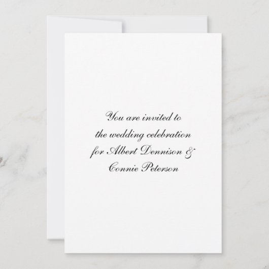 Fleur-de-lis D Monogramm Einladung (Rückseite)