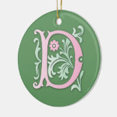 Fleur-de-lis D Monogramm Keramikornament (Links)