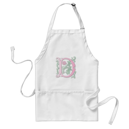 Fleur-de-lis D Monogramm Schürze (Vorne)