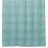 Fleur-de-lis-Design in Old World Tile Pattern Duschvorhang (Vorderseite)