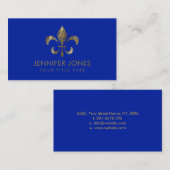 Fleur-de-lis - Dot Art Golden Gradient Visitenkarte (Vorne/Hinten)