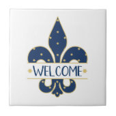 Fleur-de-lis-Empfang Fliese (Vorderseite)