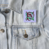 Fleur-de-lis F Monogramm Button (Beispiel)