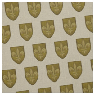 Fleur De Lis Familienwappen Stoff