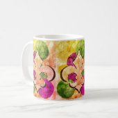 Fleur-de-Lis | Farbige Kaffeetasse (Vorderseite Links)