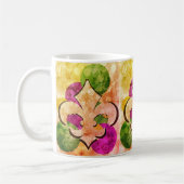 Fleur-de-Lis | Farbige Kaffeetasse (Links)