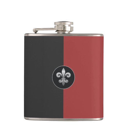 Fleur De Lis Flasche Flachmann (Vorderseite)