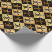 Fleur De Lis Fliesen Geschenkpapier (Ecke)