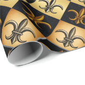 Fleur De Lis Fliesen Geschenkpapier (Rolleneckpunkt)