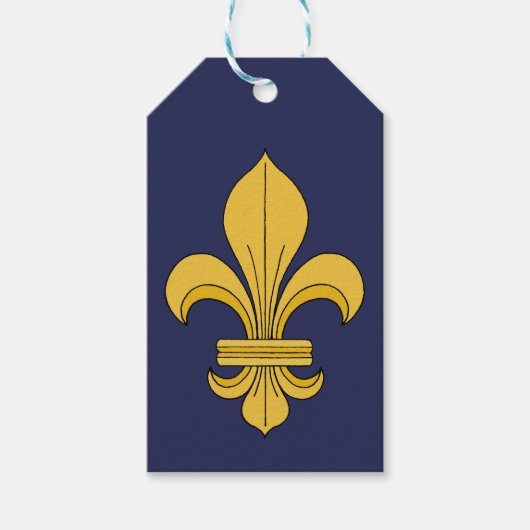 Fleur-de-lis Geschenkanhänger (Vorderseite)