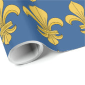 Fleur-de-lis Geschenkpapier (Rolleneckpunkt)
