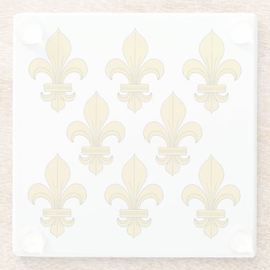 Fleur-de-lis Glasuntersetzer (Rückseite)