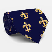 Fleur De Lis Gold Krawatte (Gerollt)