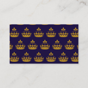 Fleur De Lis Goldene Krone Königliche Lilienblume  Visitenkarte
