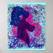 Fleur-De-Lis Great Dane Poster (Vorne)