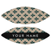 Fleur de Lis, Green on Beige, Royal, Your Name Football (Paneele)