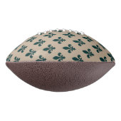 Fleur de Lis, Green on Beige, Royal, Your Name Football (Gedreht 90)