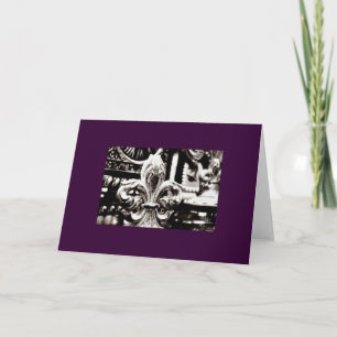 Fleur de Lis [Greeting Card] on Purple Karte