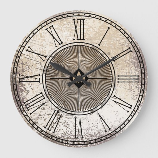 Fleur-de-lis Große Wanduhr (Vorderseite)