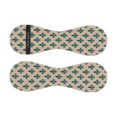 Fleur de Lis, Grün auf Beige, Royal, Ihr Name Baseball (Paneele)