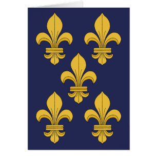 Fleur-de-lis-Grußkarte