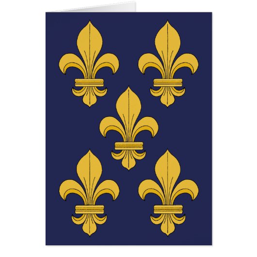 Fleur-de-lis-Grußkarte (Vorne)