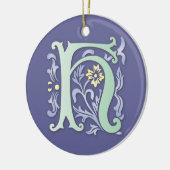 Fleur-de-lis H Monogramm Keramikornament (Links)