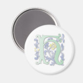 Fleur-de-lis H Monogramm Magnet (Vorderseite/Rückseite)
