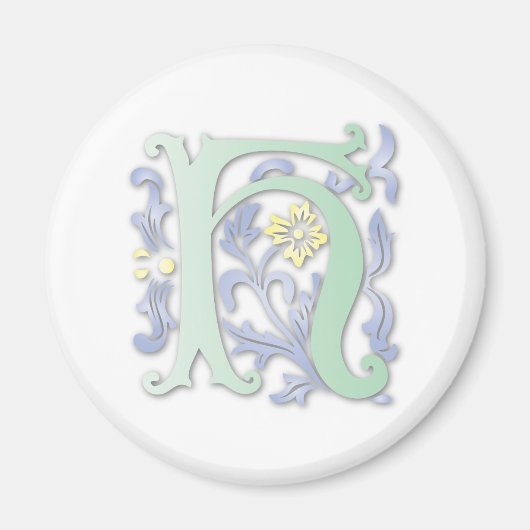 Fleur-de-lis H Monogramm Magnet (Vorne)