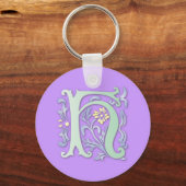 Fleur-de-lis H Monogramm Schlüsselanhänger (Vorderseite)
