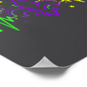Fleur De Lis Heartbeat Nurse Mardi Gras Carnival M Poster (Ecke)