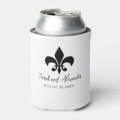 Fleur de Lis Hochzeit Dosenkühler (Kanne Vorderseite)