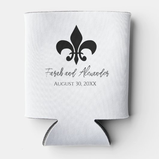 Fleur de Lis Hochzeit Dosenkühler (Vorderseite)