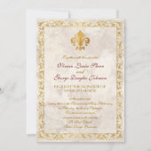 Fleur-de-lis-Hochzeit Einladung (Vorderseite)
