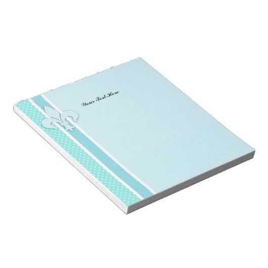 Fleur-de-Lis in Blue Notizblock (angewinkelt)