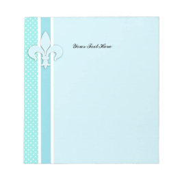 Fleur-de-Lis in Blue Notizblock