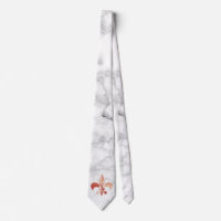 Fleur-de-lis in Marmor-Look Krawatte