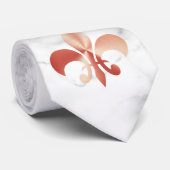 Fleur-de-lis in Marmor-Look Krawatte (Gerollt)
