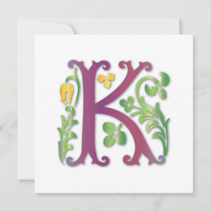 Fleur-de-lis-K-Monogramm Einladung