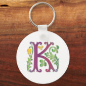 Fleur-de-lis-K-Monogramm Schlüsselanhänger (Vorderseite)