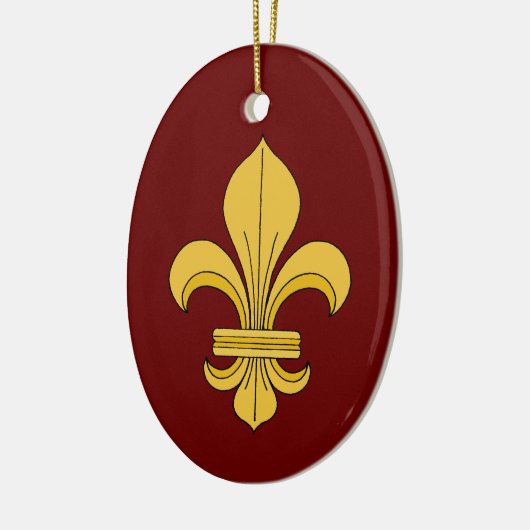 Fleur-de-lis Keramik Ornament (Links)