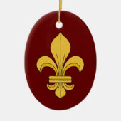 Fleur-de-lis Keramik Ornament (Vorne)
