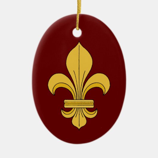 Fleur-de-lis Keramik Ornament (Vorne)