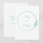 Fleur-de-Lis-Kreis Einladung (Vorne/Hinten)