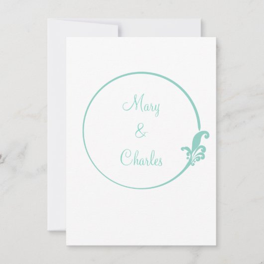 Fleur-de-Lis-Kreis Einladung (Vorderseite)