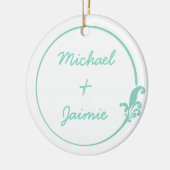 Fleur-de-Lis-Kreis Keramik Ornament (Links)