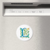 Fleur-de-lis L Monogramm Magnet (In Situ (Geschirrspüler))