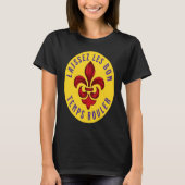 Fleur de Lis Laissez Les Bon Temps Rouler Mardi Gr T-Shirt (Vorderseite)