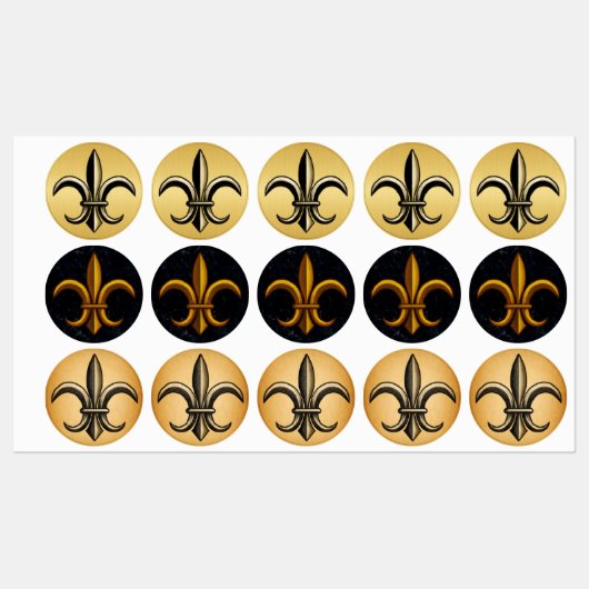Fleur De Lis Lebels Etiketten (Blatt)