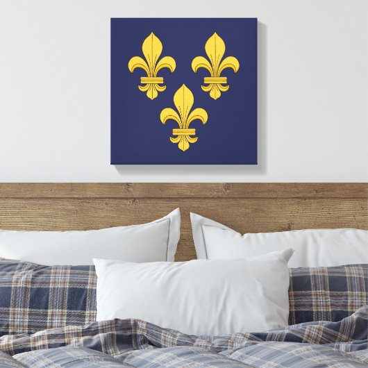 Fleur-de-lis Leinwanddruck (Insitu (Schlafzimmer))